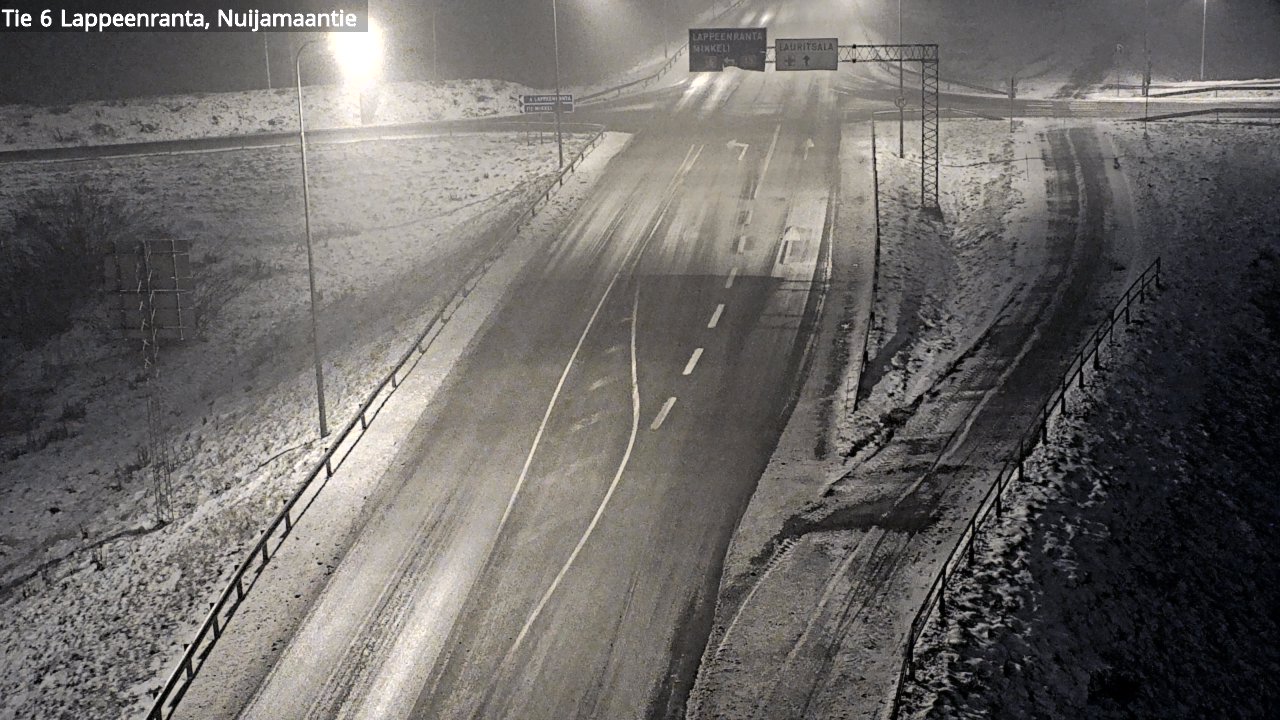 Weather Camera Image Road 6 Lappeenranta, Nuijamaantie, Lappeenranta, Etelä-Karjala