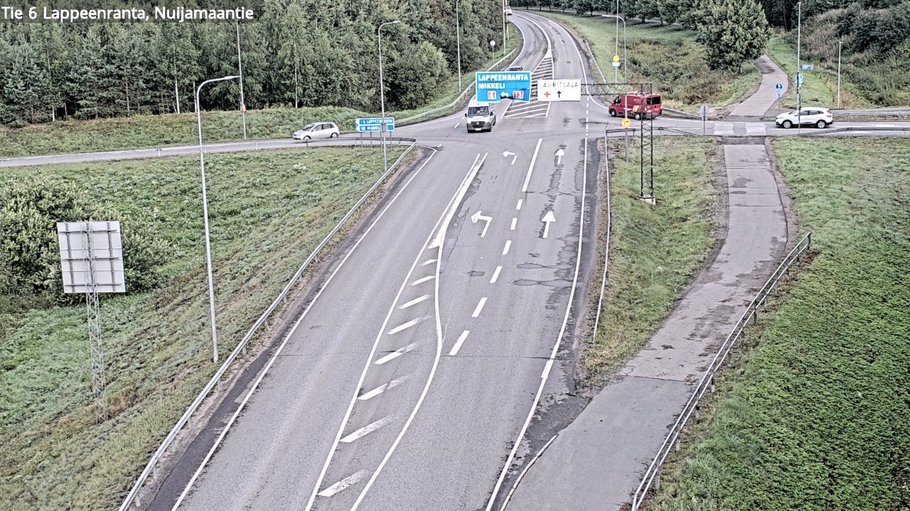 Weather Camera Image Road 6 Lappeenranta, Nuijamaantie, Lappeenranta, Etelä-Karjala