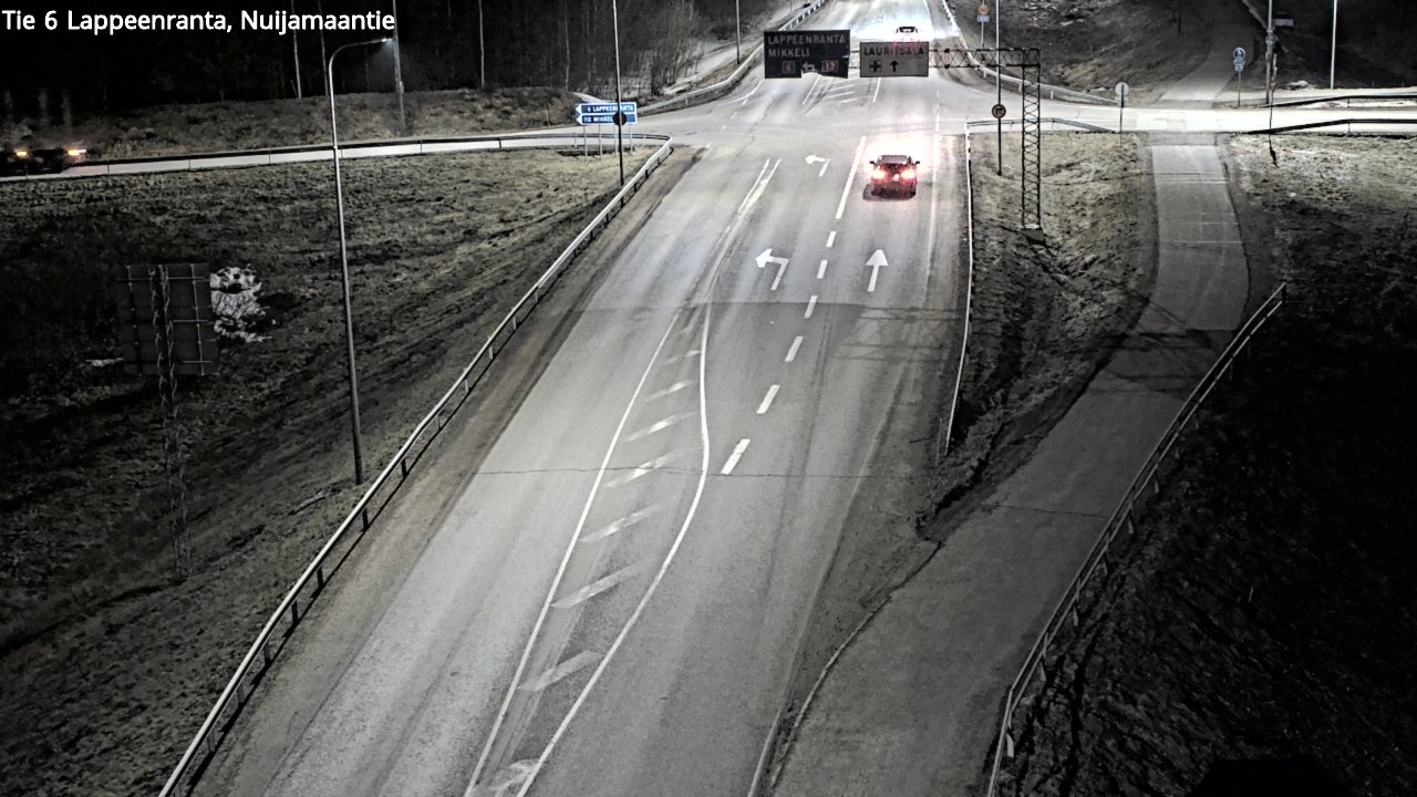 Weather Camera Image Road 6 Lappeenranta, Nuijamaantie, Lappeenranta, Etelä-Karjala