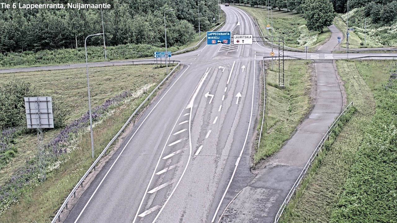 Weather Camera Image Road 6 Lappeenranta, Nuijamaantie, Lappeenranta, Etelä-Karjala