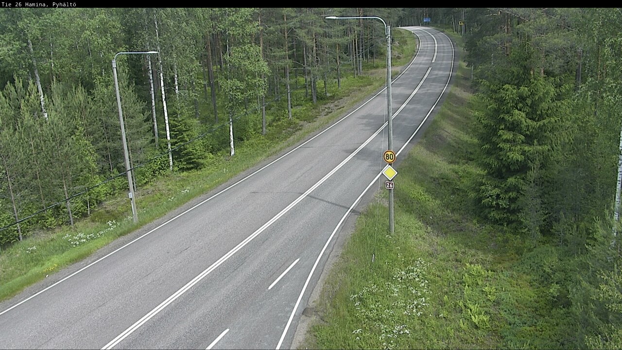 Kelikamerat Kuva Tie 26 Hamina, Pyhältö, Hamina, Kymenlaakso