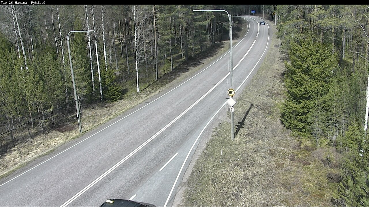 Weather Camera Image Väg 26 Pyhältö, Hamina, Kymenlaakso