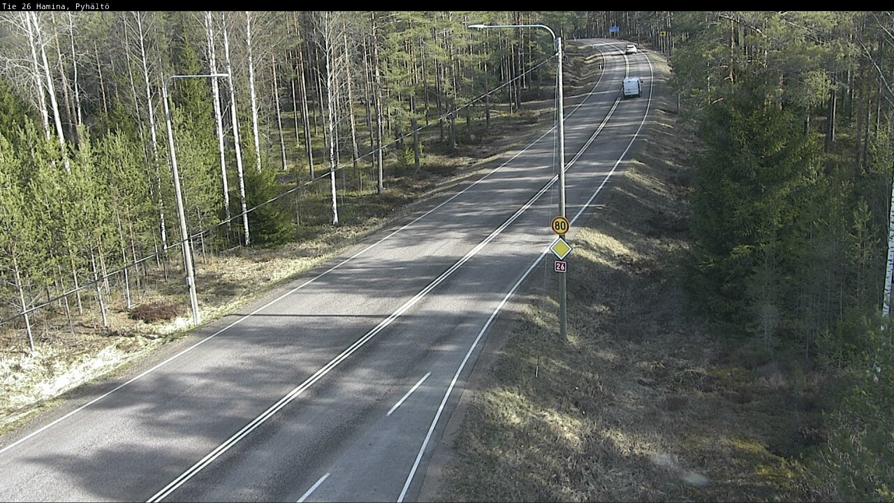 Weather Camera Image Väg 26 Pyhältö, Hamina, Kymenlaakso