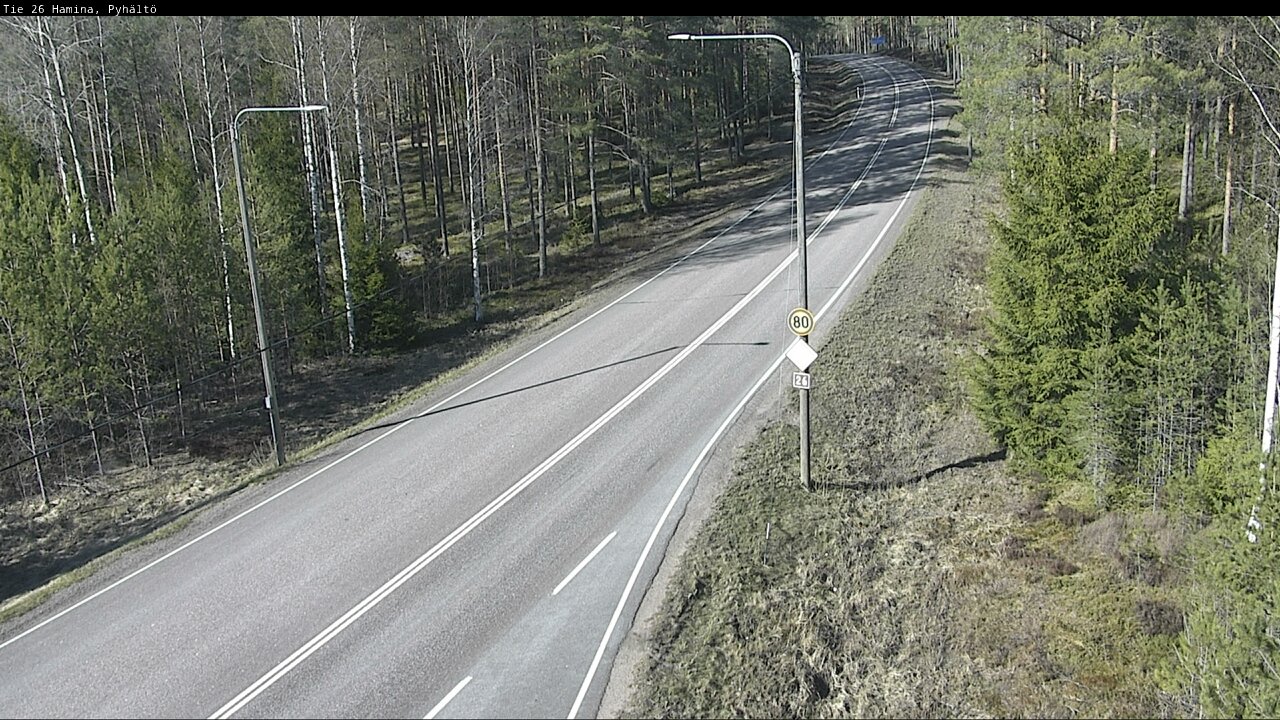 Weather Camera Image Väg 26 Pyhältö, Hamina, Kymenlaakso