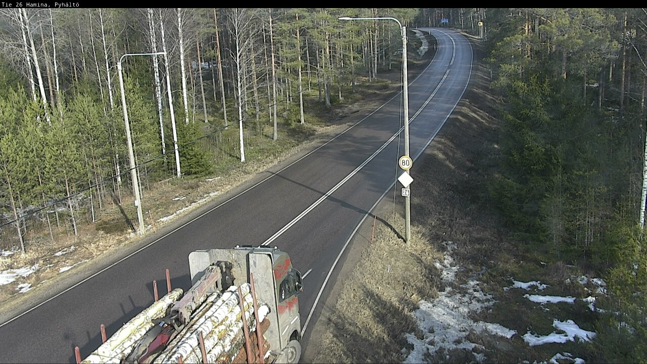 Weather Camera Image Road 26 Hamina, Pyhältö, Hamina, Kymenlaakso