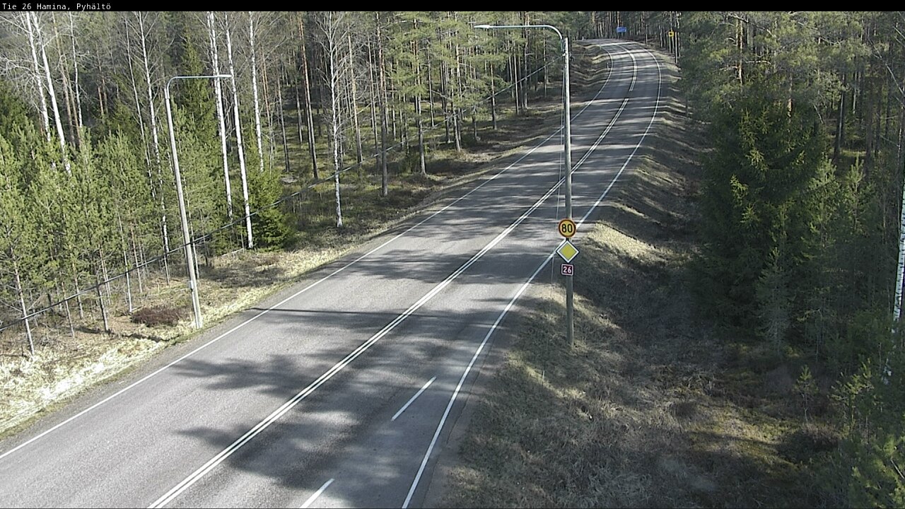 Weather Camera Image Väg 26 Pyhältö, Hamina, Kymenlaakso