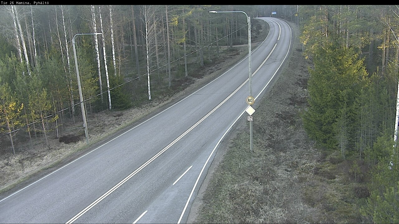 Weather Camera Image Väg 26 Pyhältö, Hamina, Kymenlaakso