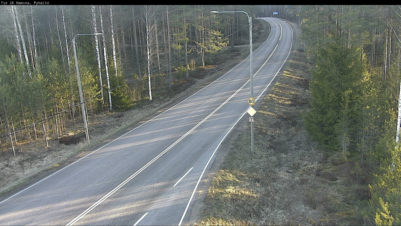 Weather Camera Image Väg 26 Pyhältö, Hamina, Kymenlaakso