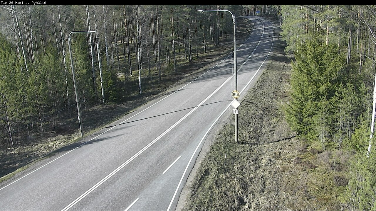 Weather Camera Image Väg 26 Pyhältö, Hamina, Kymenlaakso