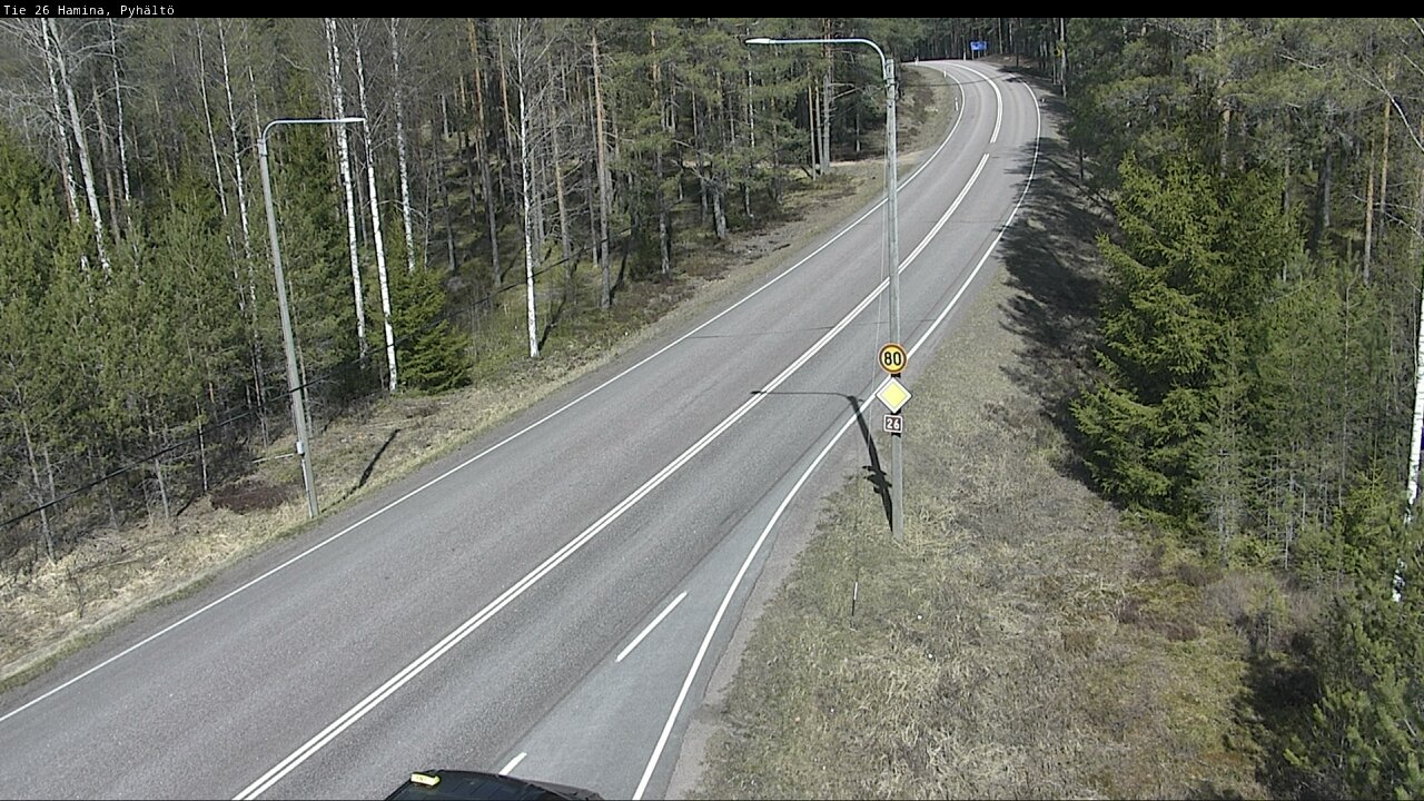 Weather Camera Image Väg 26 Pyhältö, Hamina, Kymenlaakso