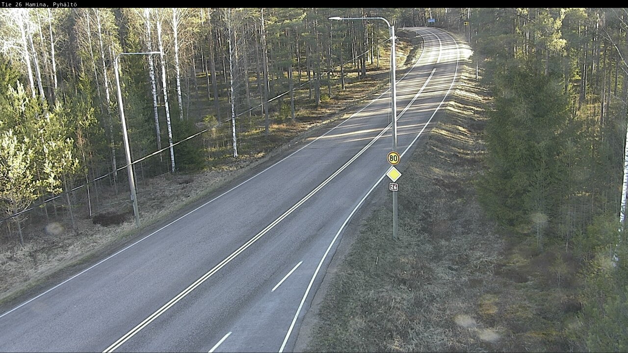 Weather Camera Image Väg 26 Pyhältö, Hamina, Kymenlaakso