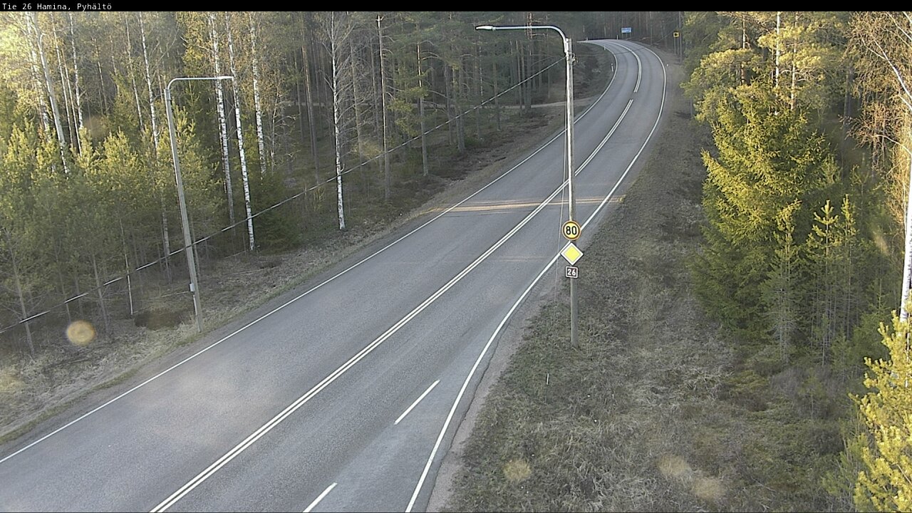 Weather Camera Image Väg 26 Pyhältö, Hamina, Kymenlaakso