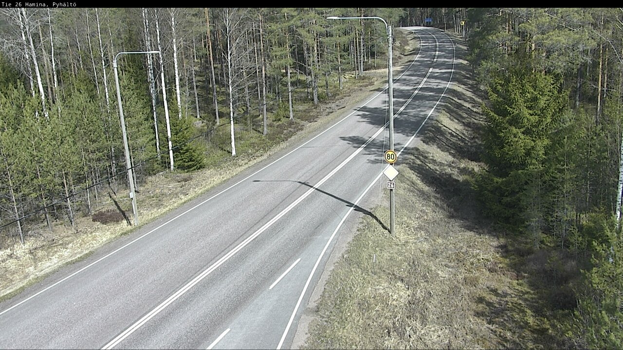 Weather Camera Image Väg 26 Pyhältö, Hamina, Kymenlaakso