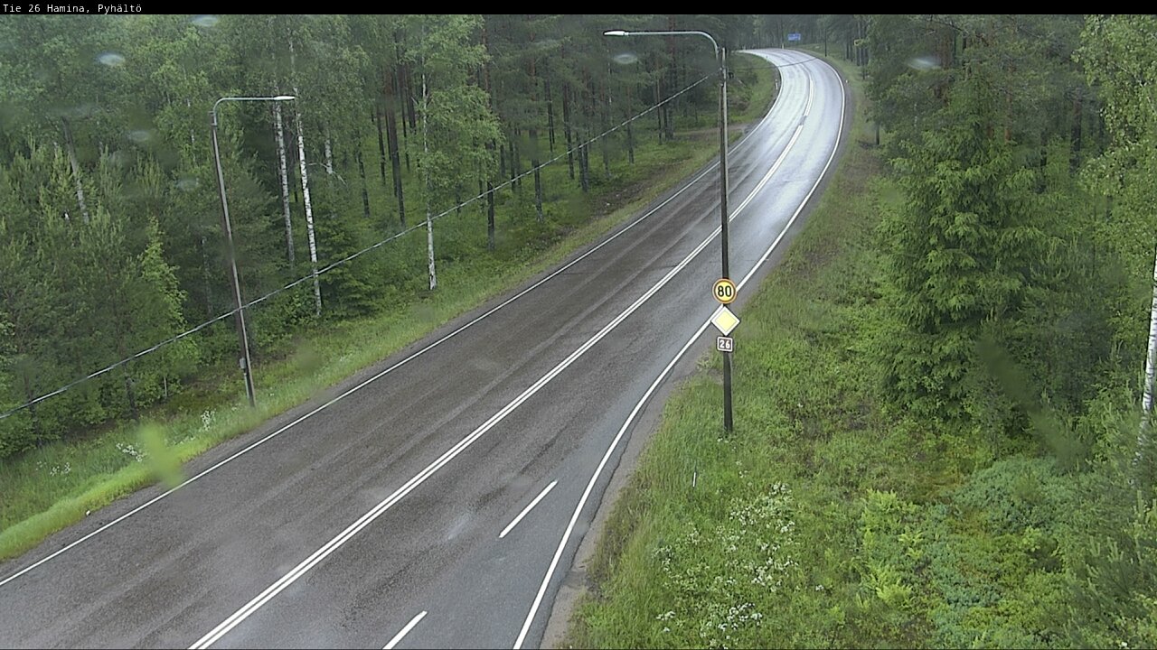 Weather Camera Image Väg 26 Pyhältö, Hamina, Kymenlaakso