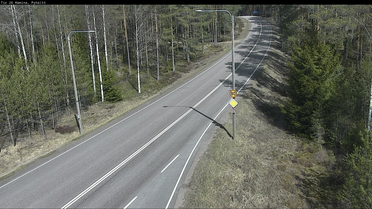 Weather Camera Image Väg 26 Pyhältö, Hamina, Kymenlaakso
