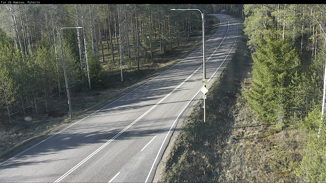Weather Camera Image Väg 26 Pyhältö, Hamina, Kymenlaakso