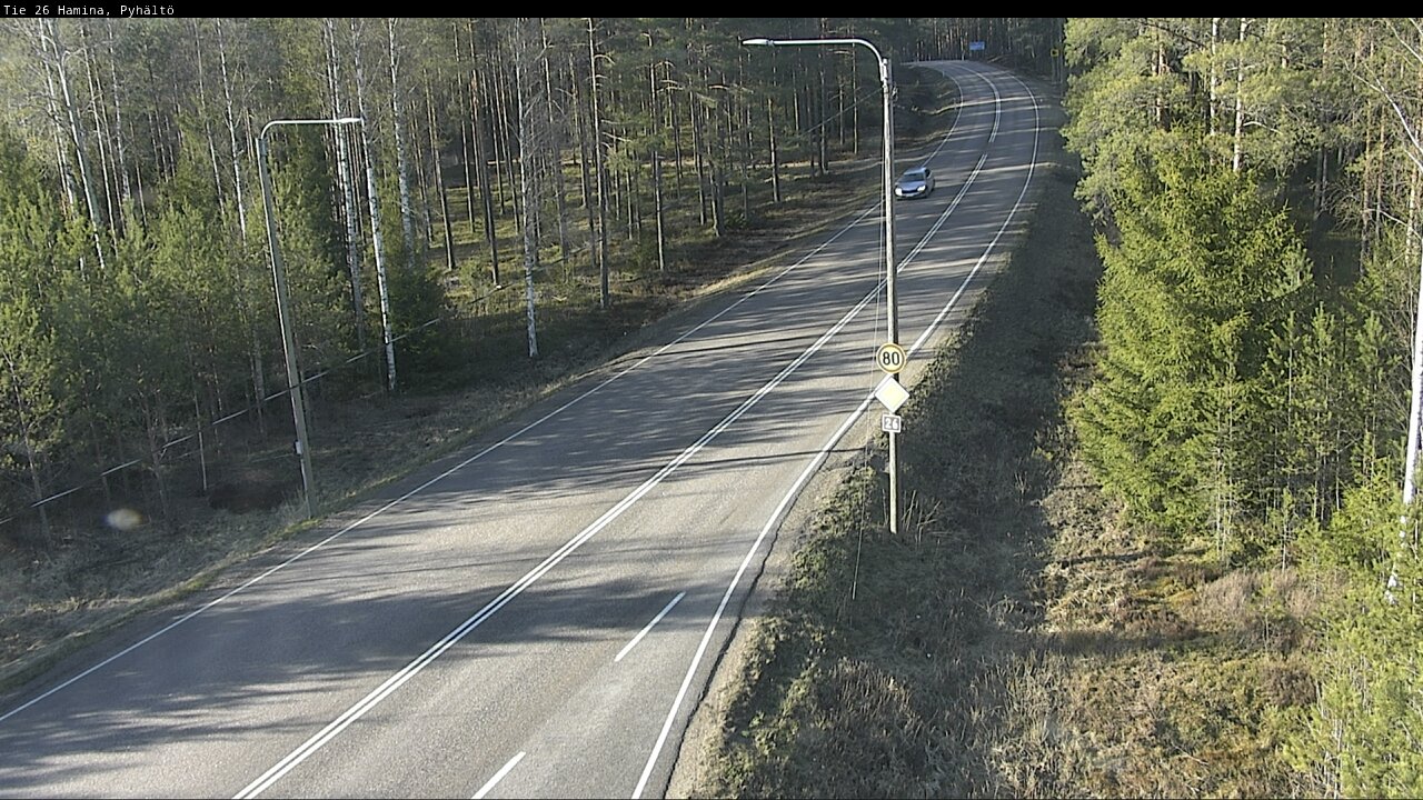 Weather Camera Image Väg 26 Pyhältö, Hamina, Kymenlaakso