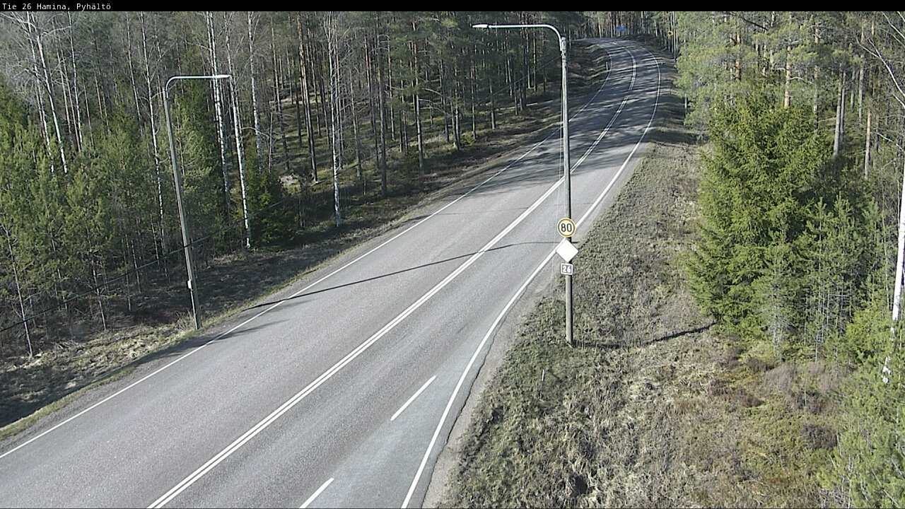 Weather Camera Image Väg 26 Pyhältö, Hamina, Kymenlaakso