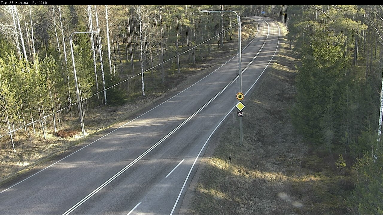 Weather Camera Image Väg 26 Pyhältö, Hamina, Kymenlaakso
