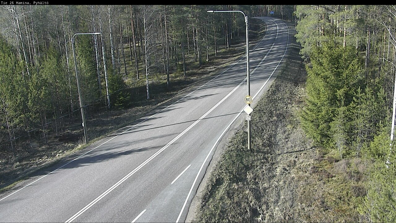 Weather Camera Image Väg 26 Pyhältö, Hamina, Kymenlaakso