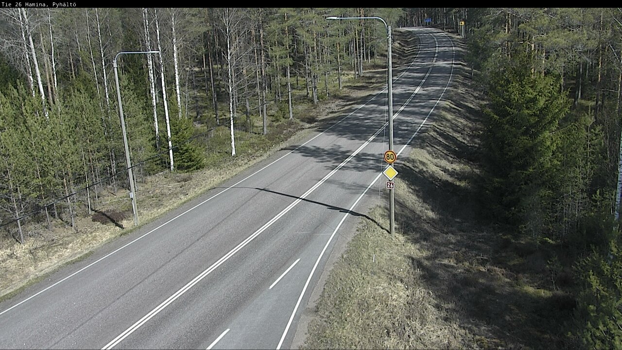 Weather Camera Image Väg 26 Pyhältö, Hamina, Kymenlaakso