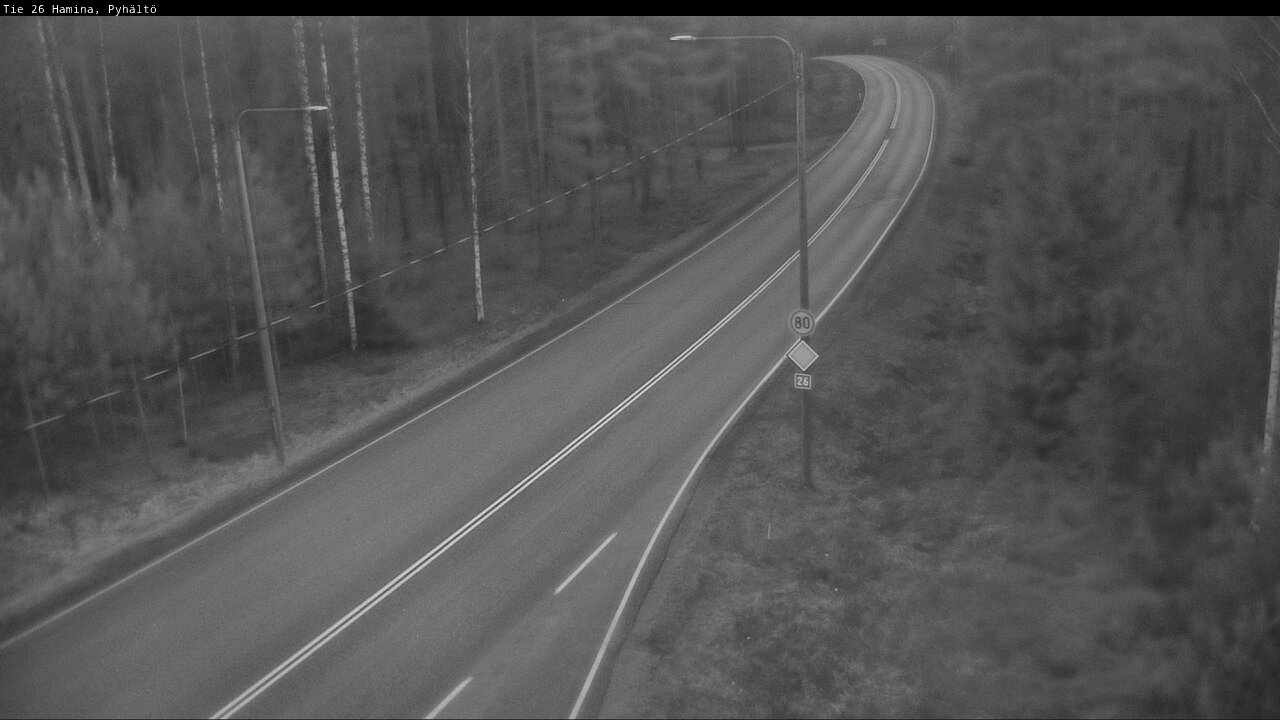 Weather Camera Image Väg 26 Pyhältö, Hamina, Kymenlaakso