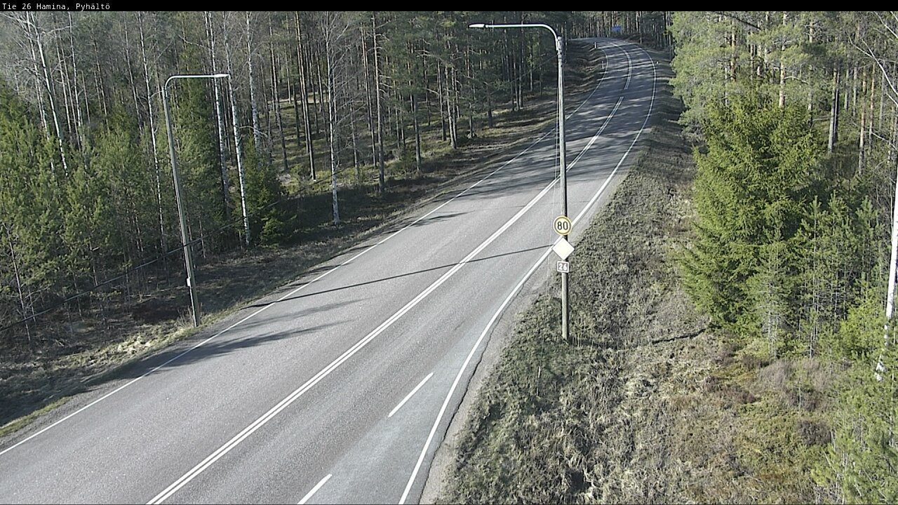 Weather Camera Image Väg 26 Pyhältö, Hamina, Kymenlaakso