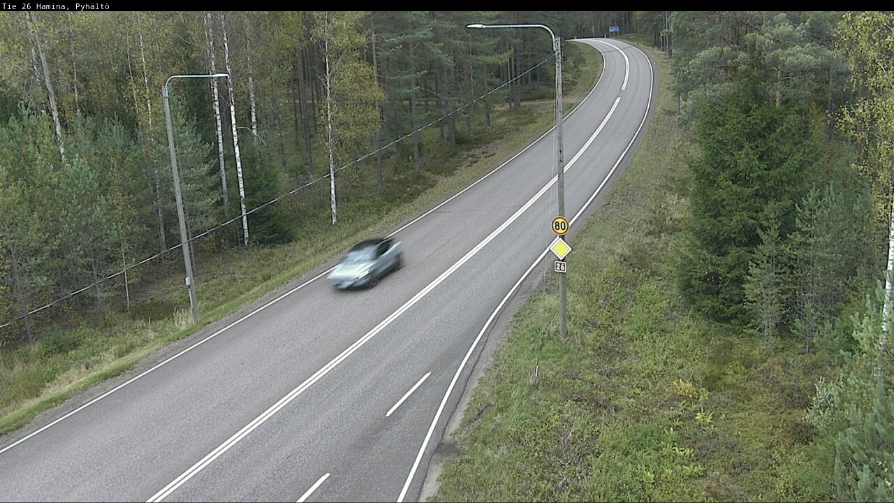 Kelikamerat Kuva Tie 26 Hamina, Pyhältö, Hamina, Kymenlaakso