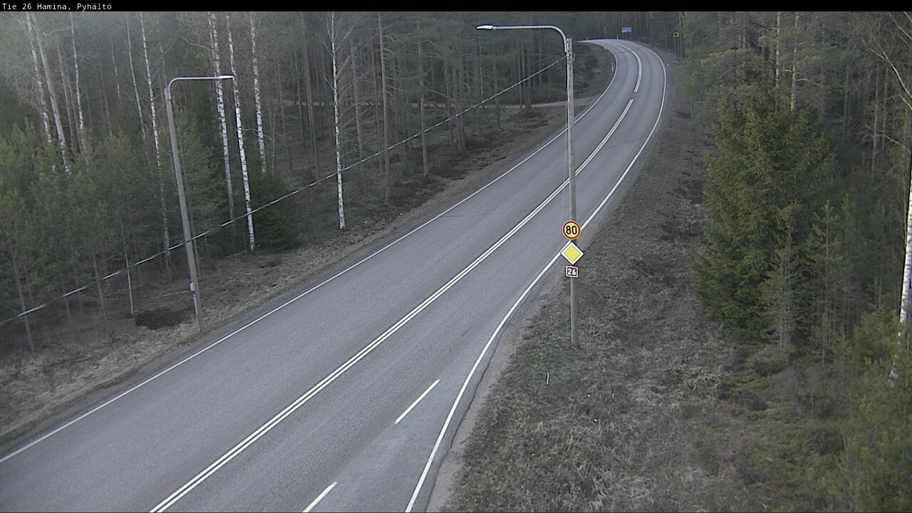 Weather Camera Image Väg 26 Pyhältö, Hamina, Kymenlaakso