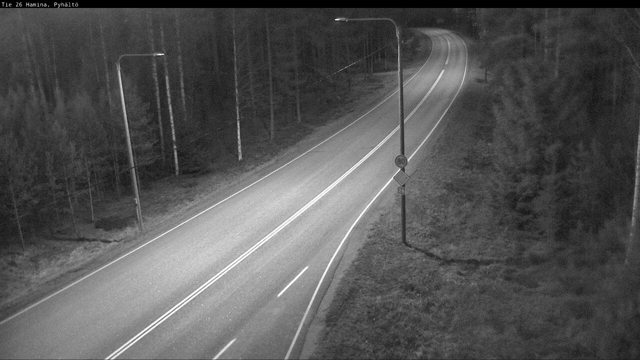 Weather Camera Image Väg 26 Pyhältö, Hamina, Kymenlaakso
