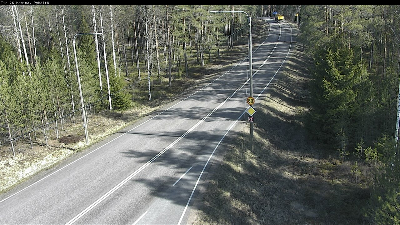 Weather Camera Image Väg 26 Pyhältö, Hamina, Kymenlaakso