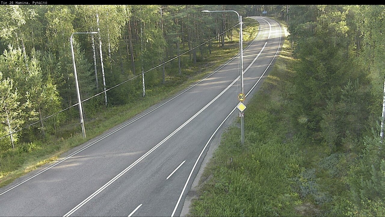 Weather Camera Image Road 26 Hamina, Pyhältö, Hamina, Kymenlaakso