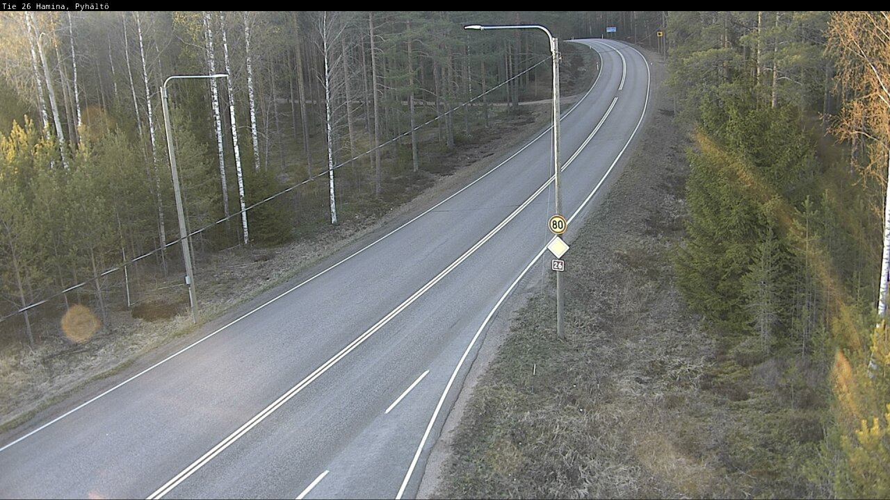 Weather Camera Image Väg 26 Pyhältö, Hamina, Kymenlaakso
