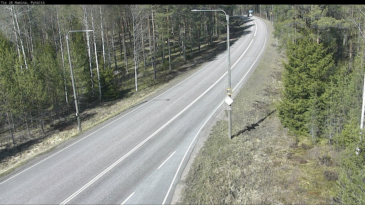 Weather Camera Image Väg 26 Pyhältö, Hamina, Kymenlaakso