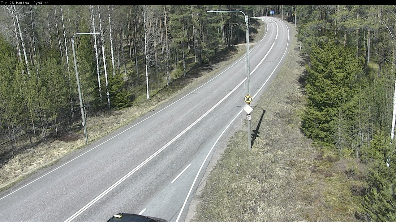 Weather Camera Image Väg 26 Pyhältö, Hamina, Kymenlaakso