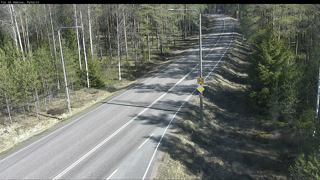 Weather Camera Image Väg 26 Pyhältö, Hamina, Kymenlaakso