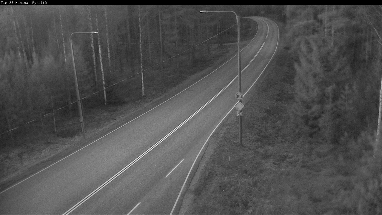 Weather Camera Image Väg 26 Pyhältö, Hamina, Kymenlaakso