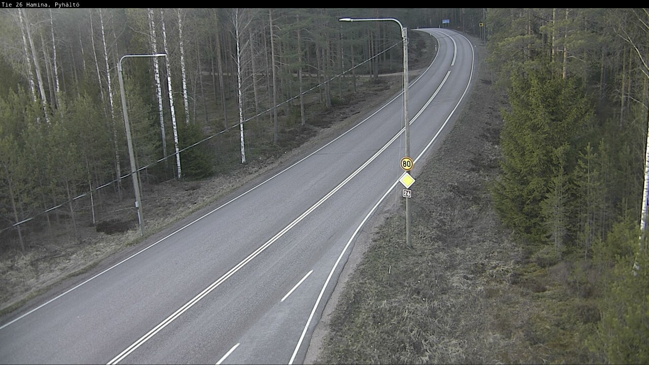 Weather Camera Image Väg 26 Pyhältö, Hamina, Kymenlaakso