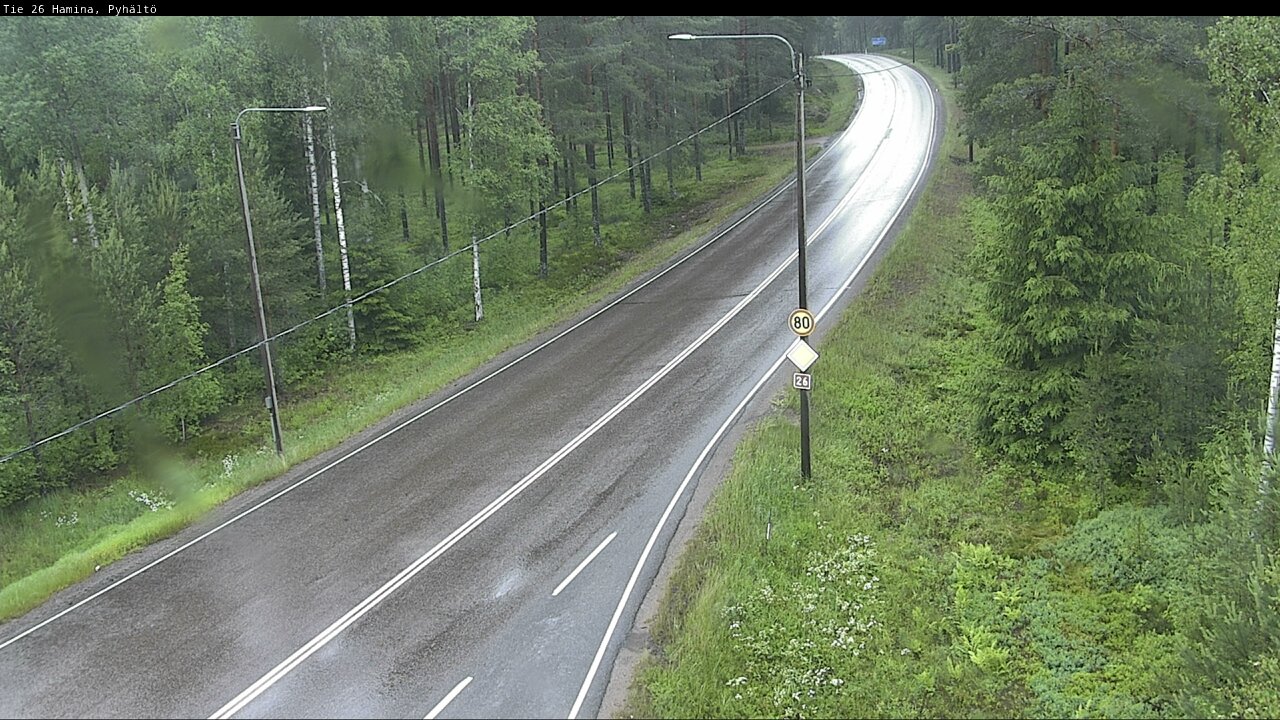 Weather Camera Image Väg 26 Pyhältö, Hamina, Kymenlaakso