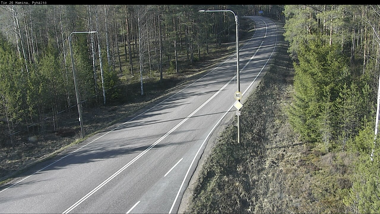 Weather Camera Image Väg 26 Pyhältö, Hamina, Kymenlaakso