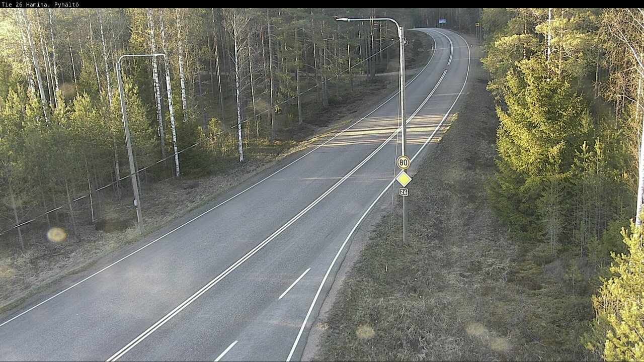 Weather Camera Image Väg 26 Pyhältö, Hamina, Kymenlaakso