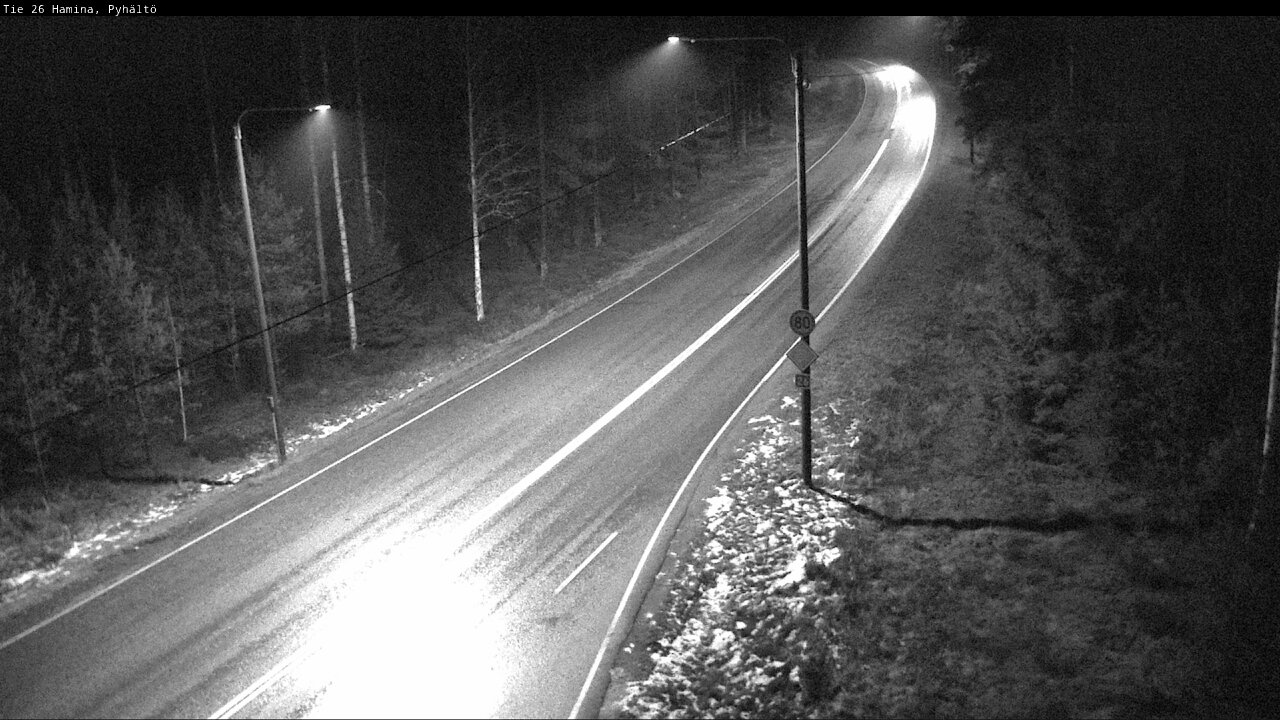 Weather Camera Image Väg 26 Pyhältö, Hamina, Kymenlaakso