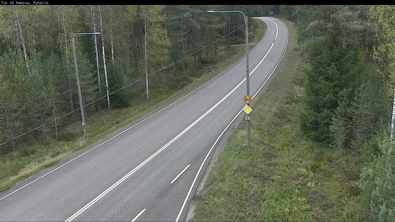Kelikamerat Kuva Tie 26 Hamina, Pyhältö, Hamina, Kymenlaakso
