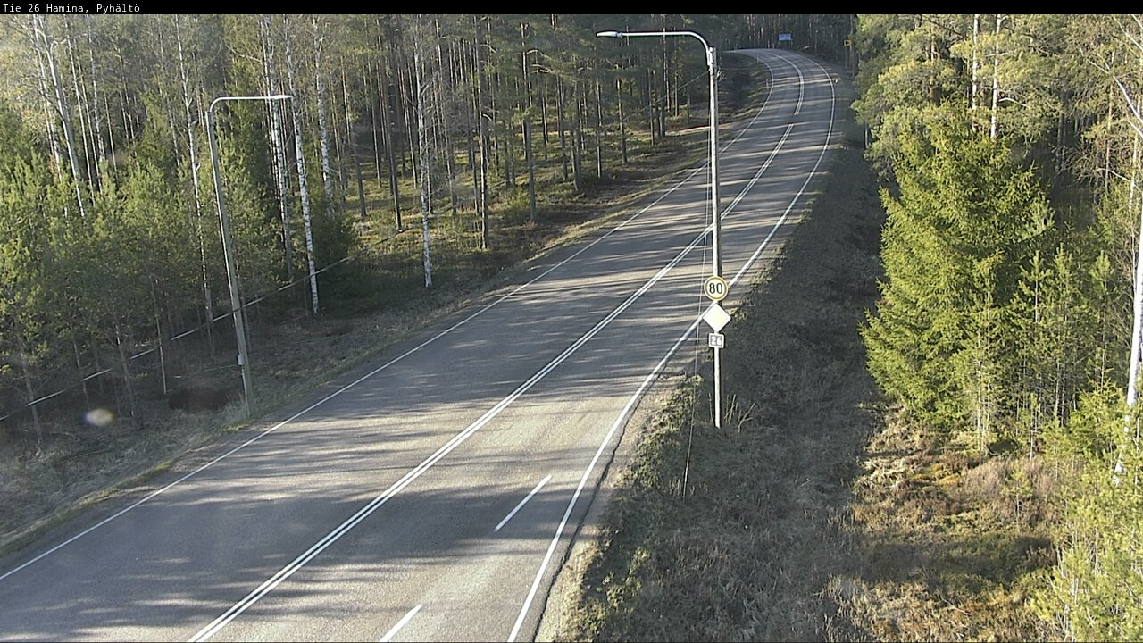 Weather Camera Image Väg 26 Pyhältö, Hamina, Kymenlaakso