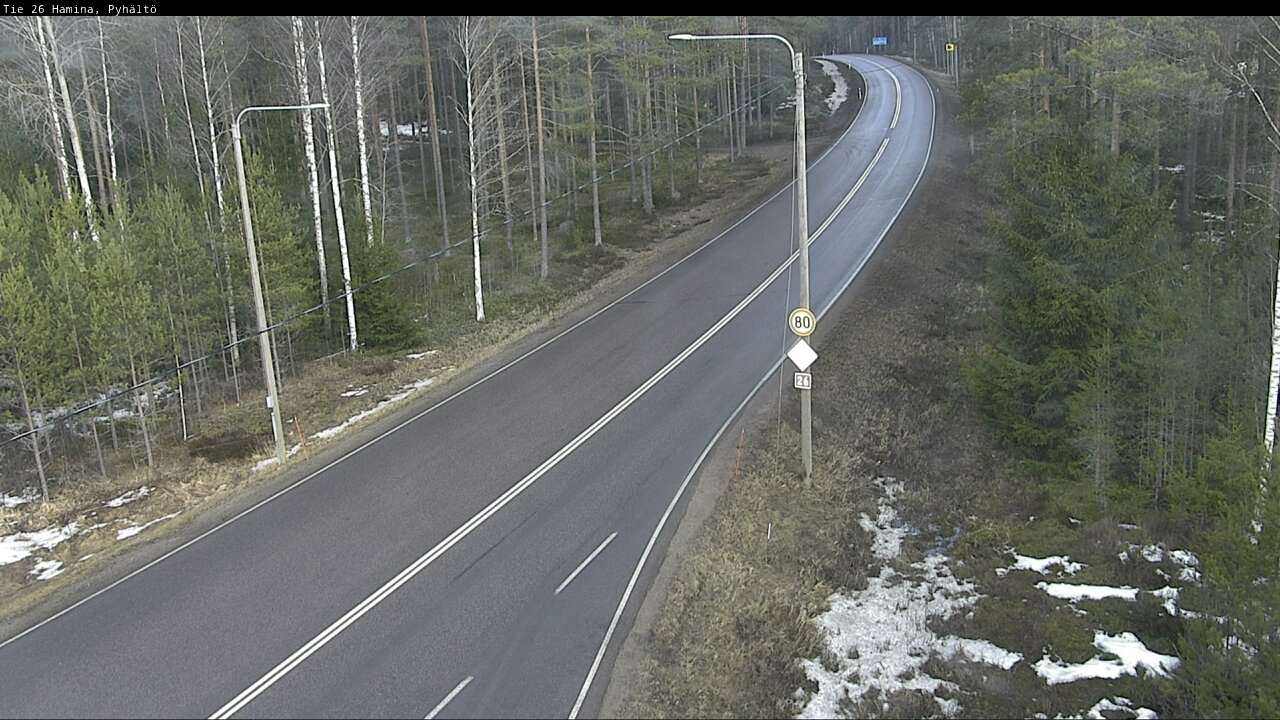 Weather Camera Image Road 26 Hamina, Pyhältö, Hamina, Kymenlaakso