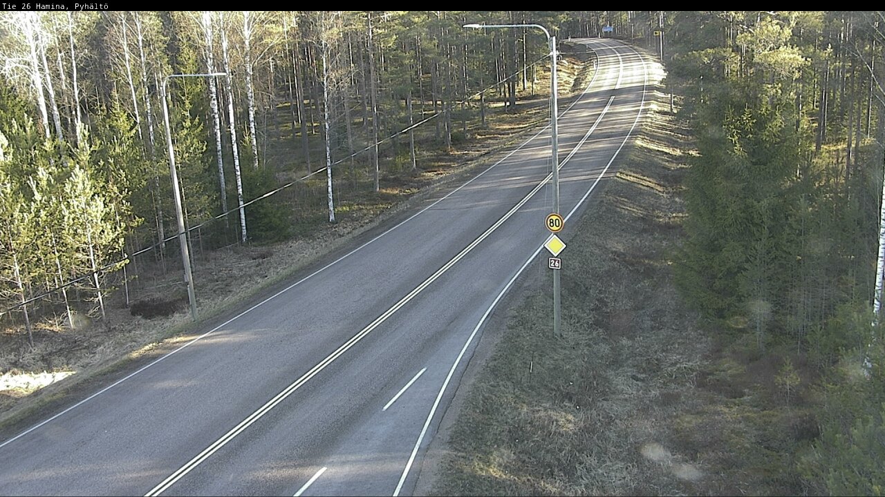 Weather Camera Image Väg 26 Pyhältö, Hamina, Kymenlaakso