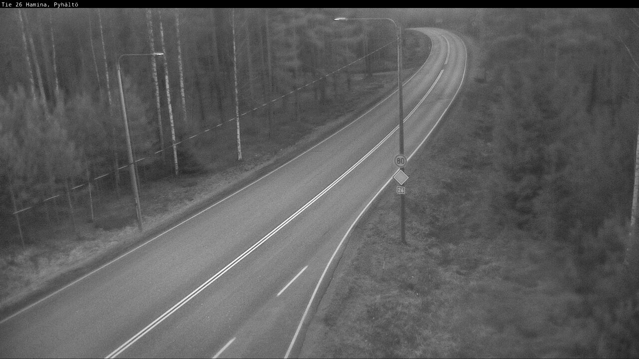 Weather Camera Image Väg 26 Pyhältö, Hamina, Kymenlaakso
