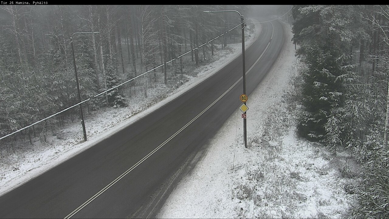 Weather Camera Image Road 26 Hamina, Pyhältö, Hamina, Kymenlaakso