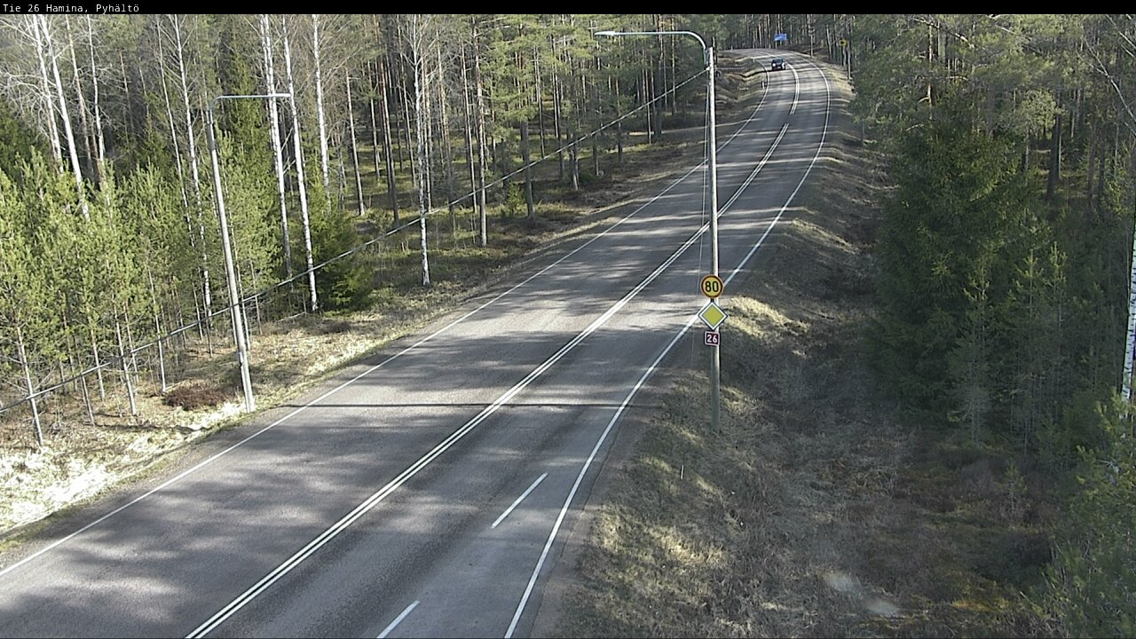 Weather Camera Image Väg 26 Pyhältö, Hamina, Kymenlaakso