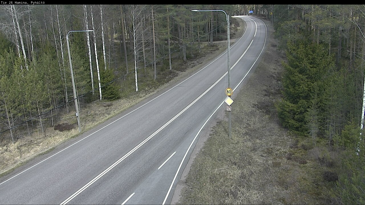 Weather Camera Image Väg 26 Pyhältö, Hamina, Kymenlaakso